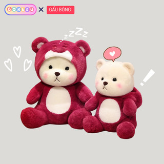  Gấu Bông Lena Cosplay Gấu Dâu Lotso Gấu Lena Đội Mũ Dâu Đáng Yêu Mũ Có Thể Tháo Rời Chất Liệu Vải Lông Cao Cấp 