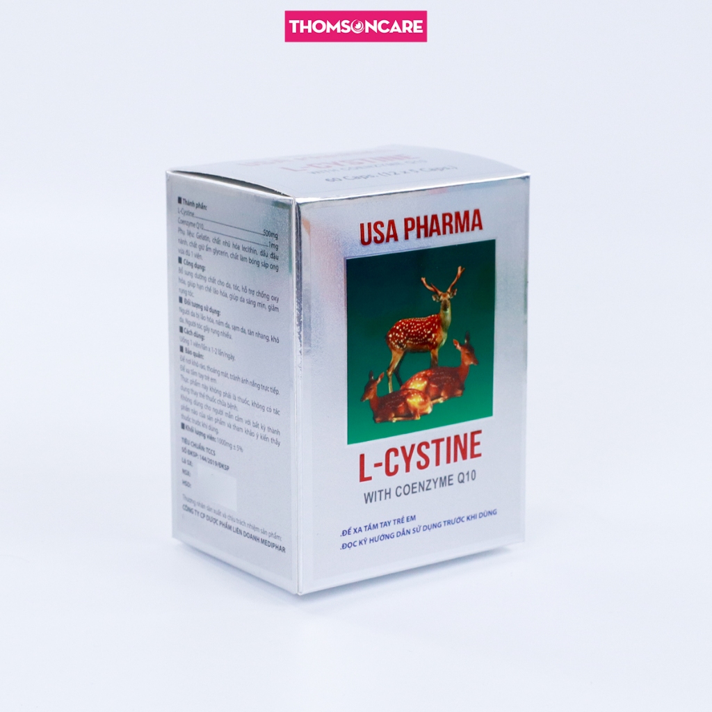 Combo viên uống trắng da Lcystine 60 viên và Vitamin C DHC 60 viên sáng mịn da, giảm thâm mụn, tóc chắc khỏe
