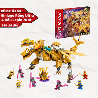 ( Tặng 1 Mini Ninja ) Bộ Đồ Chơi Mô Hình Lắp Ráp Ninjago Rồng Ultra Dragon City 7014 l 11074 với 989pcs
