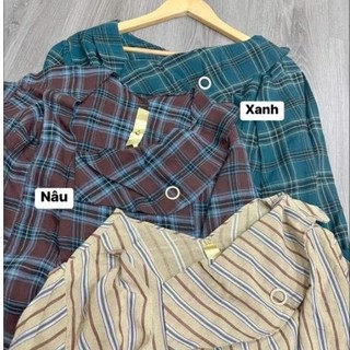 Sơ mi đũi freesize 45-60kg xuất Hàn dư xịn