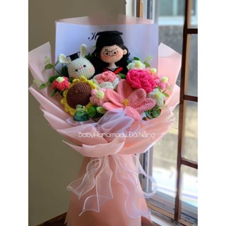 (SẴN) BÓ HOA LEN TẶNG TỐT NGHIỆP