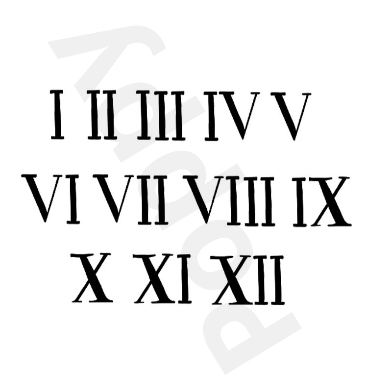 hình xăm dán số la mã, hình xăm dán 15 ngày ( Mã 443 )