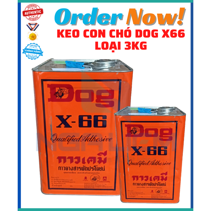 Keo Con Chó DOG X66 (3KG), Keo Dán Đa Năng Mọi Vật Liệu, Kết Dính Tốt