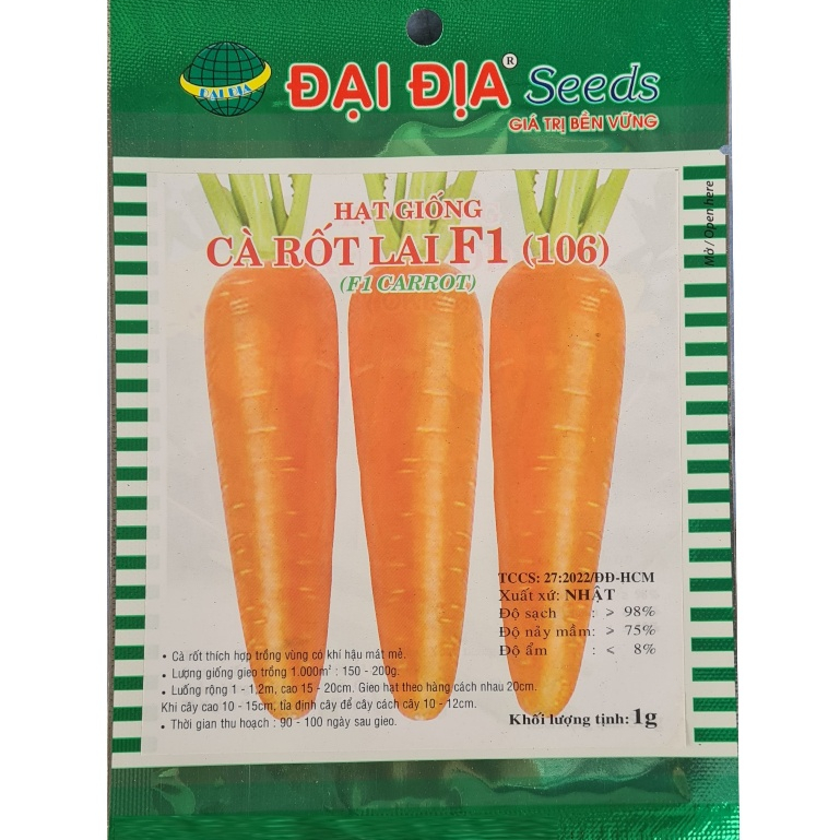 Hạt Giống Cà Rốt Xuất Xứ Nhật