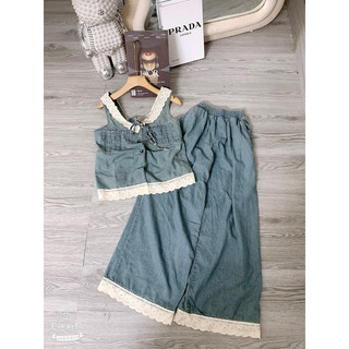 set bò bèo quần dài pha ren