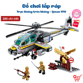 Đồ chơi lắp ráp, xếp hình qman 1719 - trực thăng trên không