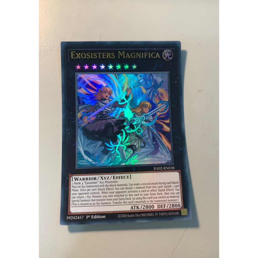 Thẻ bài yugioh chính hãng Exosisters magnifica ra02-en038