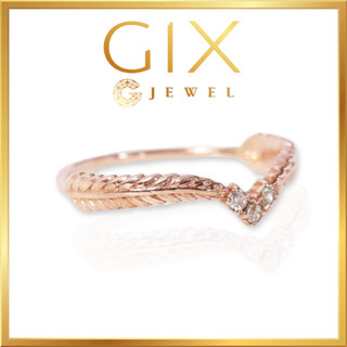 Nhẫn bạc đẹp cho nữ lông vũ 925 mạ vàng hồng tphcm Gix Jewel SPGN05