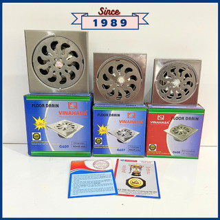 Hố ga thoát nước sàn nhà tắm VINAHASA inox 304, lỗ thoát nước ngăn mùi, lọc rác chống côn trùng xâm nhập