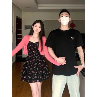 Set đồ đôi váy nữ dáng dài YIMI phối áo phông nam