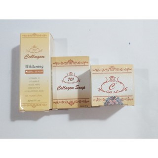 COMBO 4 MÓN SERUM VÀ KEM COLLAGEN PLUS VIT E dưỡng trắng da