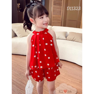Bộ yếm cổ lụa mặc nhà - cho bé gái từ 10-20kg