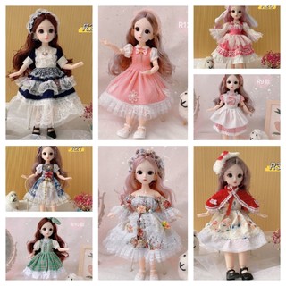 Đồ chơi búp bê công chúa 3D có khớp linh hoạt búp bê Elsa Anna Phụ kiện ngôi nhà búp bê công chúa