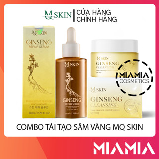 Combo Tái Tạo Da Sâm Vàng MQ Skin - Serum Ginseng Repair + Bột Rửa Mặt Nhân Sâm Vàng
