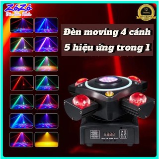 Đèn sân khấu Moving 4 cánh 5in1 mẫu mới năm 2024