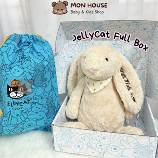 [Full Box Thỏ 40cm] Thỏ bông lông mềm thêu tên cho bé theo yêu cầu, Món quà ý nghĩa, thỏ jellycat thêu tên, QUÀ TẶNG