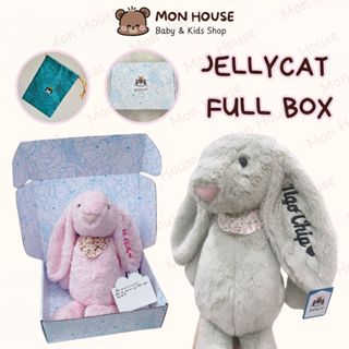 [FULL BOX THỎ 40CM]  Thỏ bông Jellycat lông mềm thêu tên cho bé theo yêu cầu, Món quà ý nghĩa, thỏ jellycat thêu tên