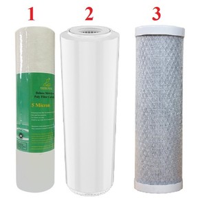 Bộ lõi lọc số 1,2,3 dành cho các loại máy lọc RO, tặng dụng cụ vặn mở cốc lọc