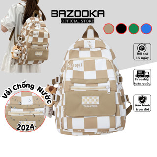 Balo đi học nữ cặp đi học nữ học sinh nhiều ngăn thời trang basic đựng laptop vải chống nước BL08