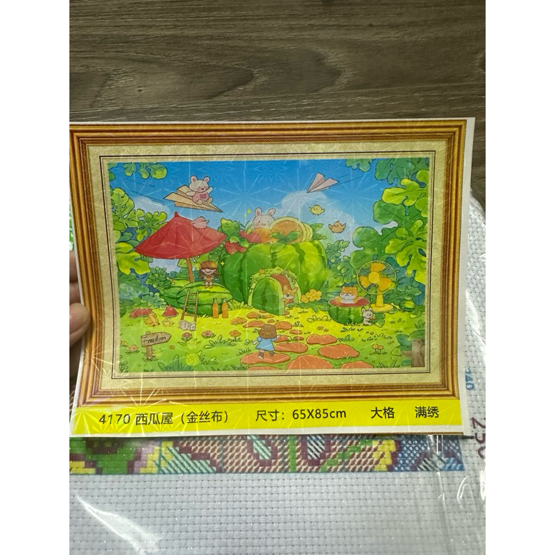 Tranh thêu chữ thập 9ct thêu 4 sợi 65x85cm