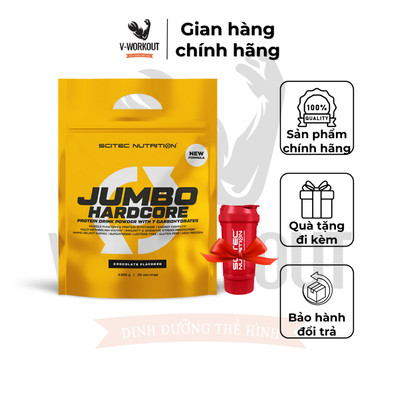 Sữa Tăng Cân, Tăng Cơ Nạc, Hỗ Trợ Tập Luyện | JUMBO HARDCORE 5355G | Mass Dành Cho Người Khó Hấp Thụ | SCITEC NUTRITION
