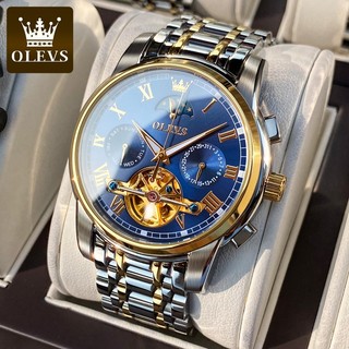 OLEVS Đồng hồ cơ nam chính hãng chống nước lịch quà tặng bạn trai 6617
