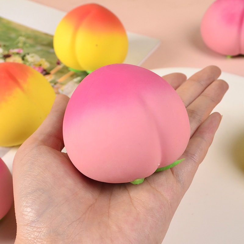 Đồ chơi silicone quả đào silicon co dãn dẻo đàn hồi ngộ nghĩnh giải tỏa căng thẳng Giải nén quả đào
