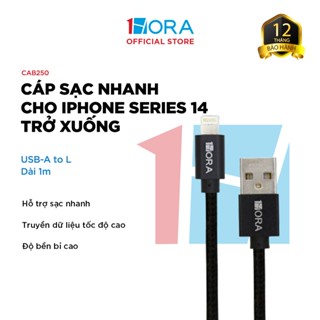 Dây cáp sạc nhanh 1HORA USB-A to L - dài 1m - CAB250