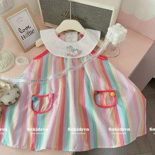 Váy bé gái thô đũi sọc caro cực xinh bé gái 8-28kg