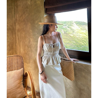 𝐀𝐌𝐘 𝐓𝐨𝐩 - Áo Linen Nhún ( ảnh chính chủ )