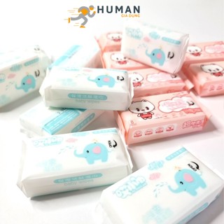  Khăn giấy ướt mini không mùi an toàn nhỏ gọn tiện lợi mang theo bịch 8 gói. 