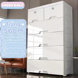 Tủ quần áo nhựa cho bé, Ngăn Kéo Tủ Quần Áo Bằng Nhựa  Có Bánh Xe Rộng 56cm Có (Khóa)