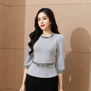 Áo Nữ Peplum Tay Lỡ Lamer Phối Đai Eo L61W22T041