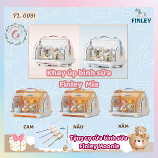 Khay úp bình sữa cho bé - Khay úp cốc ly FINLEY gấu con 5 màu, giá úp bình sữa có nắp đậy