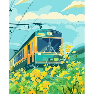 KHUNG 1.6cm -Tranh sơn dầu số hóa rẻ,đẹp- CÓ SƠN BÓNG,đã căng khung, size 40x50-tranh tô màu theo số