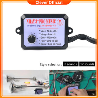 Nhại còi 3 pro 8 bài, điện auto 12v, 24v, còi hơi, còi điện,nhai coi 3 pro,kèn basuri,nhạy 3 pro,kèn xe tảicòi ô tô 12v