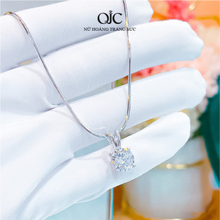 Dây chuyền nữ bạc Ý đính đá Thụy Sỹ Cubic Zirconia QJC cao cấp chống trầy xước, lấp lánh sang trọng quý phái - DB1848XI