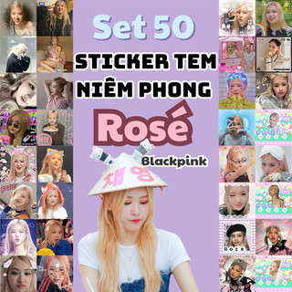 Set 50 sticker niêm phông Rosé Blackpink. Sticker Rosé Blackpink, tem niêm phong, hình dán, gói hàng, Blackpink