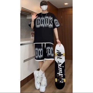 Bộ thể thao nam nữ áo tay ngắn quần short thời trang Phối Dây Rút Thời Trang Unisex