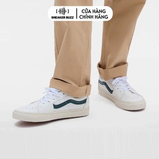 Giày vans sk8-low premium leather green gables vn000bvx2ln