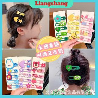 Vỉ 5 kẹp tóc lợn gấu thỏ - set kẹp tóc dễ thương nhiều hình cho bé hot 2024. ..