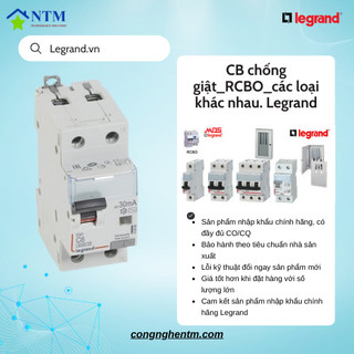 CB chống giật_RCBO_các loại khác nhau. Legrand