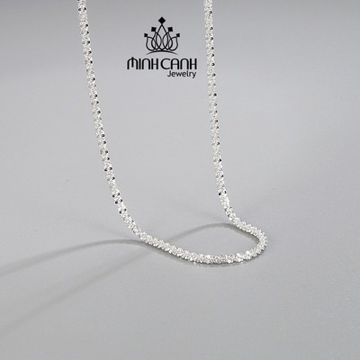 Dây Chuyền Bạc Nữ Kiểu Dây Xù Lấp Lánh - Minh Canh Jewelry