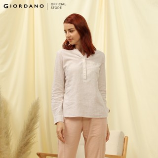Áo Sơ Mi Linen Dài Tay Nữ Giordano 05340005