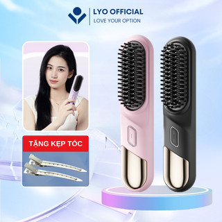 Lược điện không dây MINHUANG, Lược điện duỗi tóc 50 triệu ion âm, Sạc pin tích điện du lịch tiện lợi