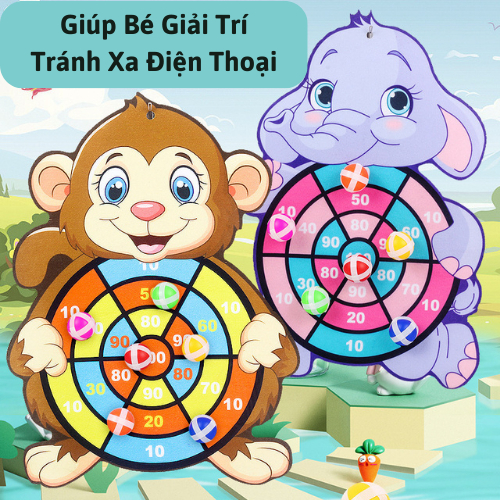 Ném Bóng Dính, Bảng Phi Tiêu Bóng Ném Dính Rèn Luyện Tính Tập Trung Cho Bé Tặng Kèm 3 Bóng 89023