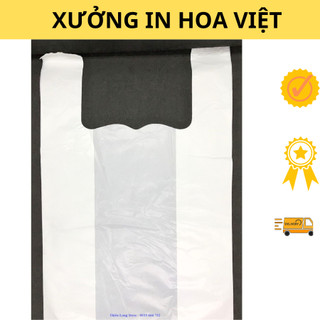 Túi nilon 2 quai siêu thị màu trắng sứ chưa in 1kg ( có nhận in ấn theo yêu cầu)- free thiết kế