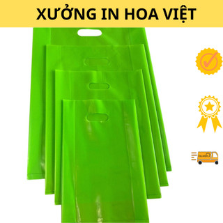 Túi nilon hột xoài PE màu xanh lá hàng loại 1 bóng dẻo 1kg( nhận in ấn thiết kế theo yêu cầu-free thiết kế)