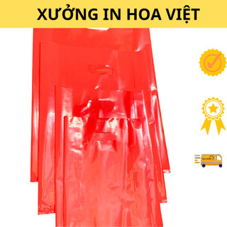 Túi nilon hạt xoài màu đỏ PE zin gói hàng đủ kích thước hàng bóng đẹp dẻo dai 1kg