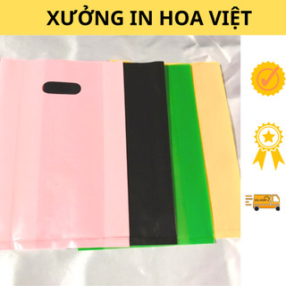 Túi nilon hạt xoài PE đủ màu đủ kích thước hàng bóng đẹp dẻo dai 1kg( màu đỏ, đen, trắng sứ, hồng pastel, xanh lá, vàng)